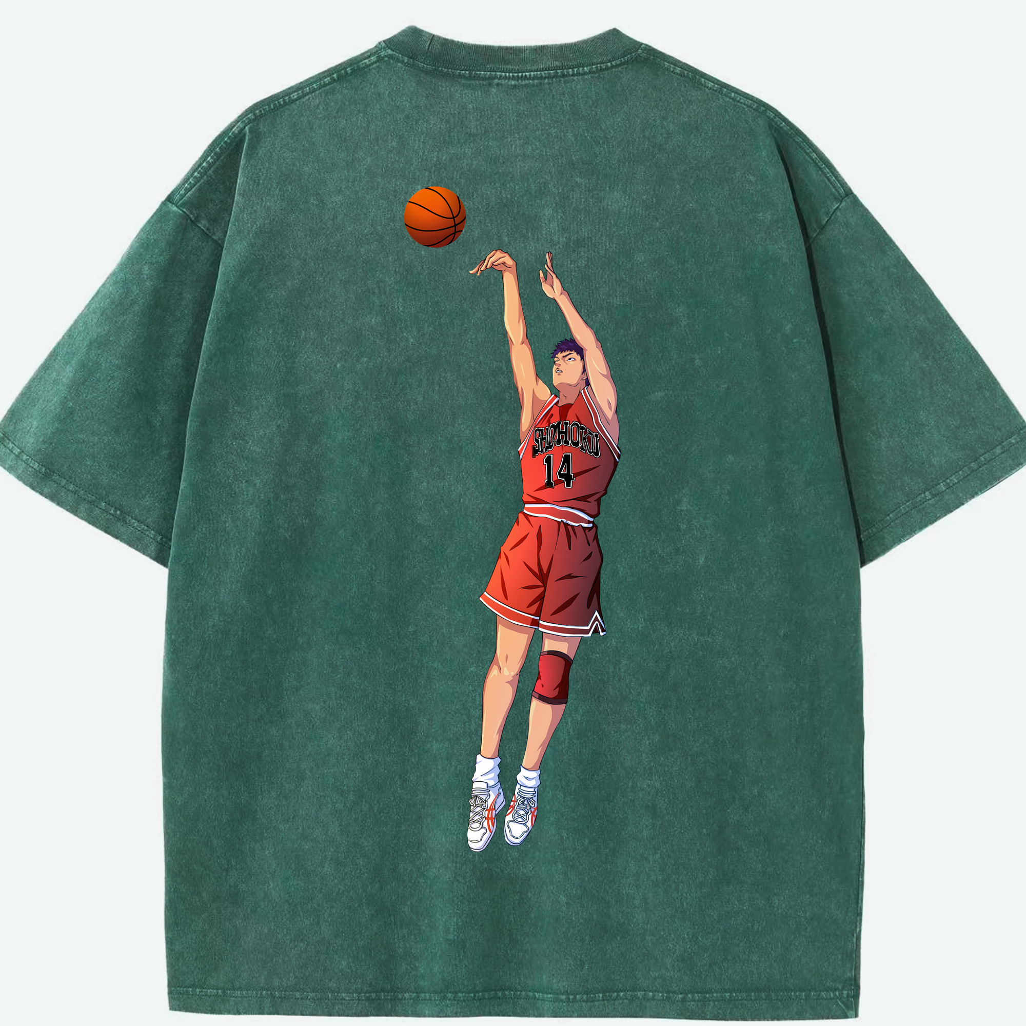 （画像用） SLAM DUNK／スラムダンク 綿100% ヴィンテージ風 半袖Tシャツ（背面プリント）